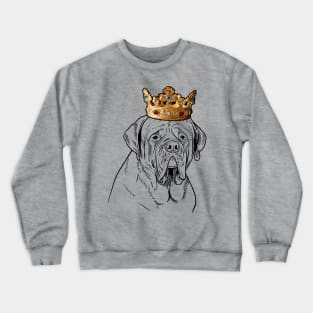 Mastiff Dog King Queen Wearing Crown Crewneck Sweatshirt